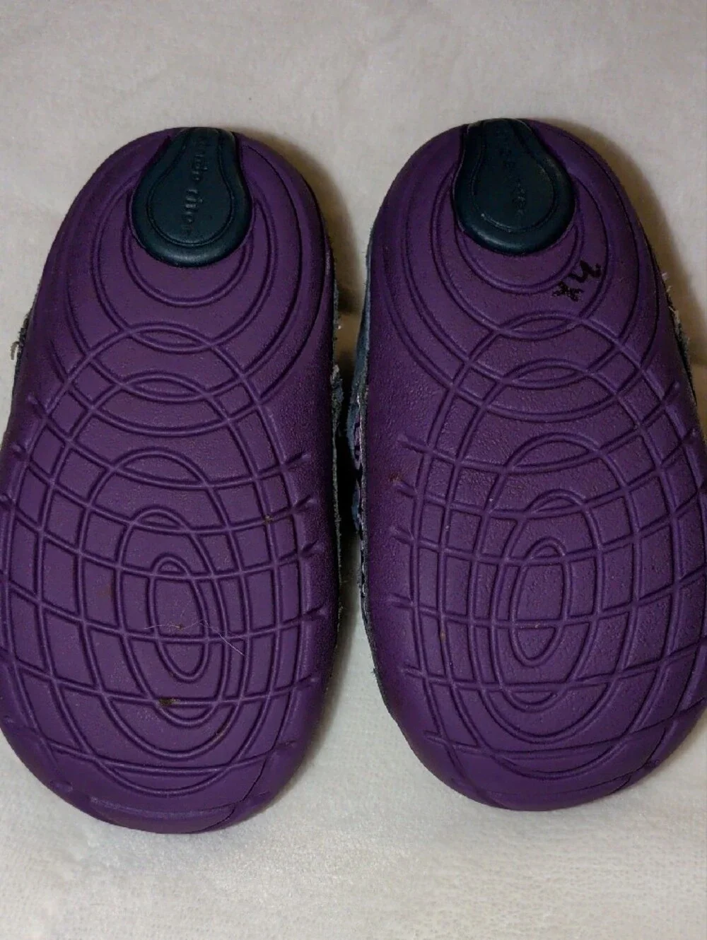Stride Rite Cynthia Girls Purple and Black Floral Mary Janes